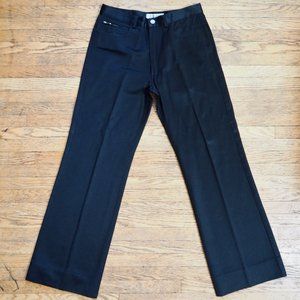 Yves Saint Laurent black satin trousers